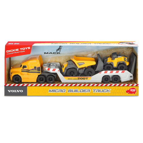 Micro transporteur Dickie Volvo avec véhicules de travail