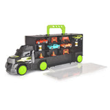 Transporter met 4 Die-cast Auto's en Accessoires