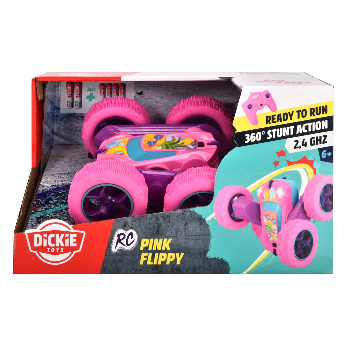 Dickie RC Pink Flippy, RTR Struptyrable Car