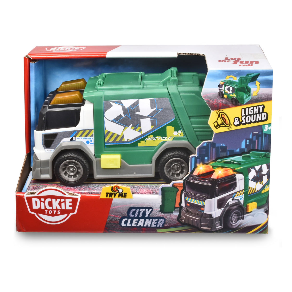 Camion poubelle Dickie avec lumière et son