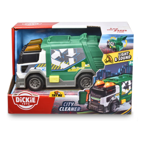 Camion poubelle Dickie avec lumière et son
