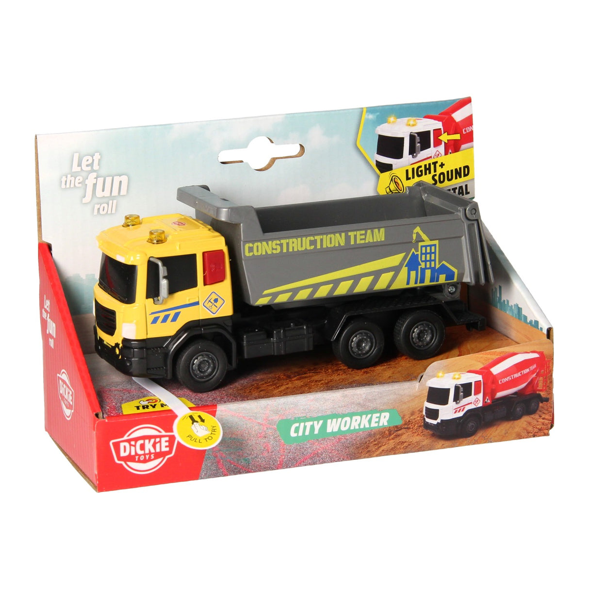 Dickie City Delavec Kiepvrachtwagen Yellow