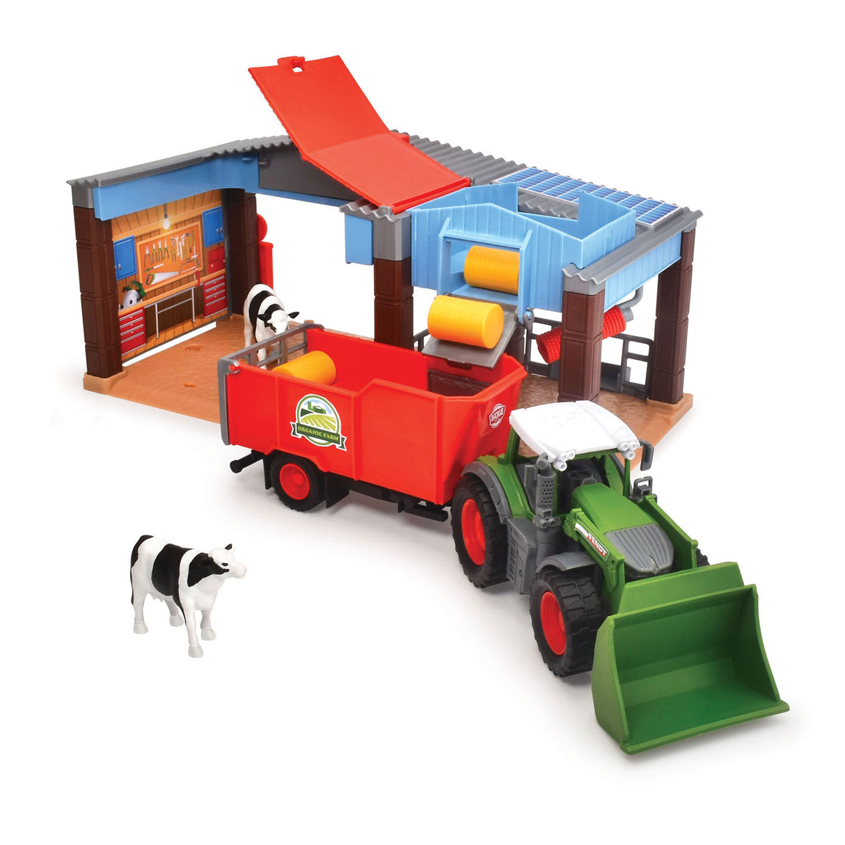 Ferme de jouets Dickie - tracteur avec remorque - 30 cm - ferme de jouets