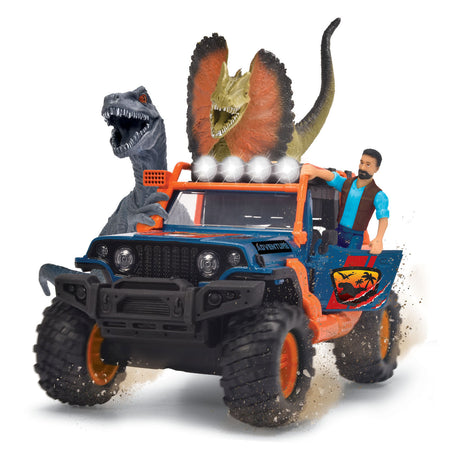 Jeep dinosaure Dickie avec ensemble de jeu avec remorque