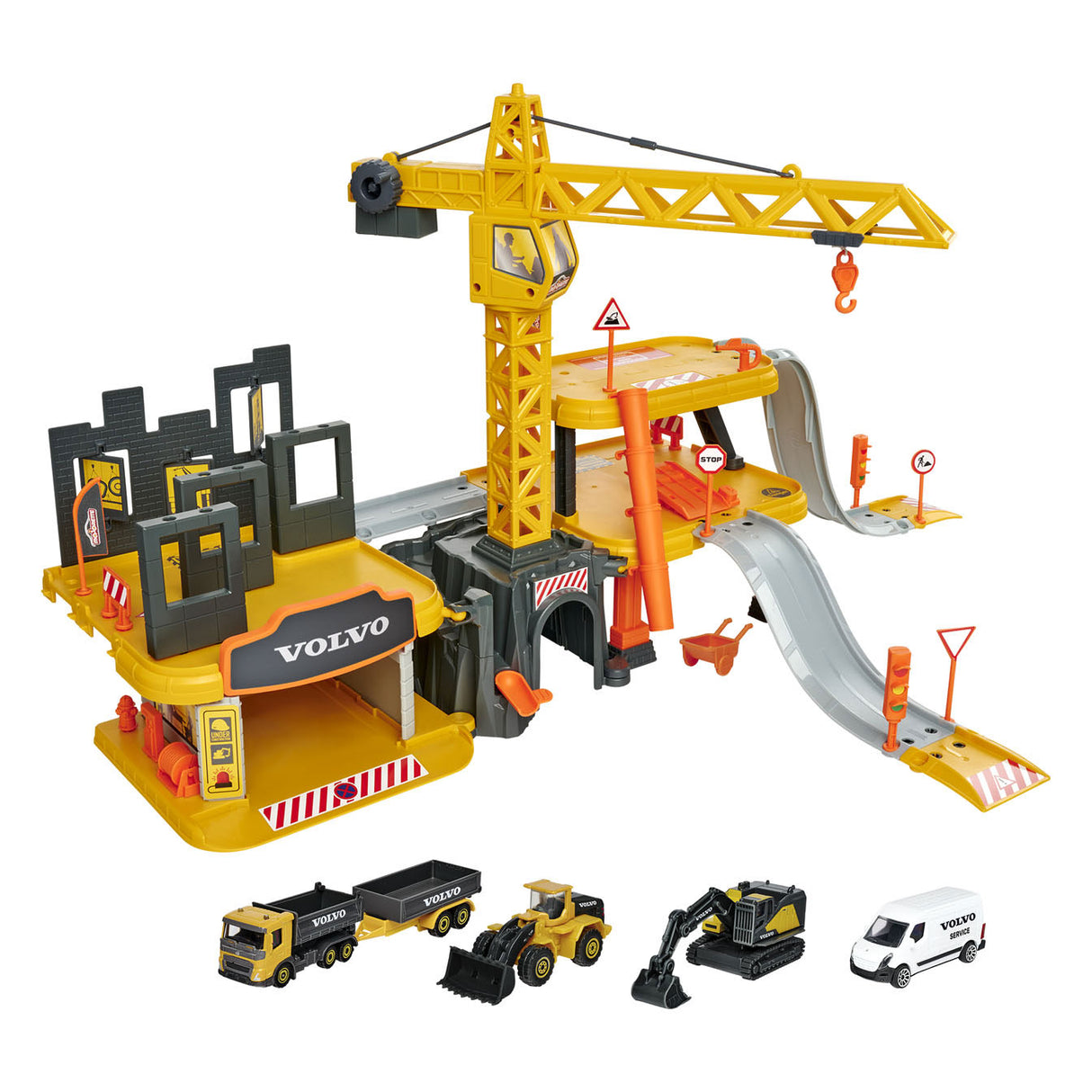 Majorette Volvo construction play set