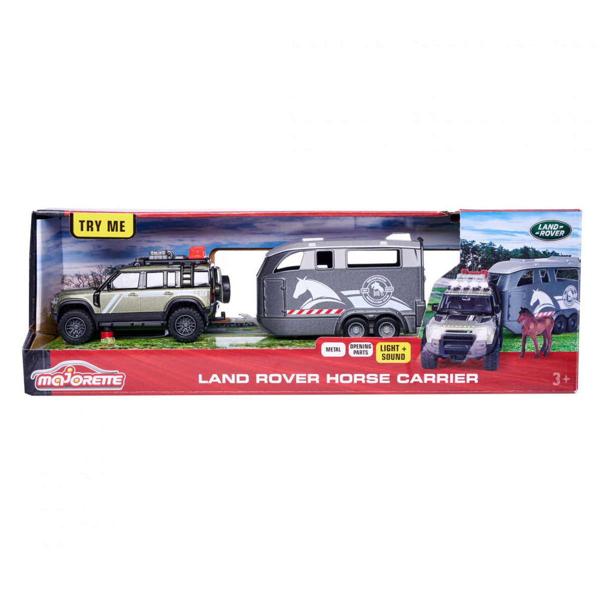 Majorette land rover with horse trailer