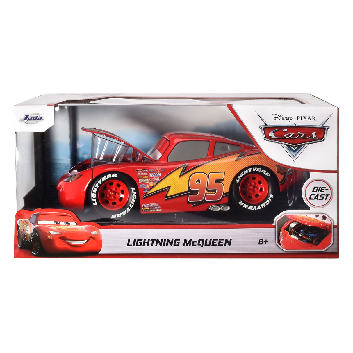 De Jada Spillsaachen Jada Lighting McQueen Auto, 1:24