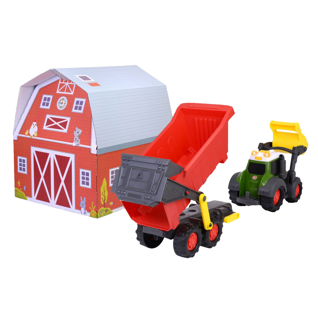 Tracteur Dickie ABC Fendti avec remorque et ferme