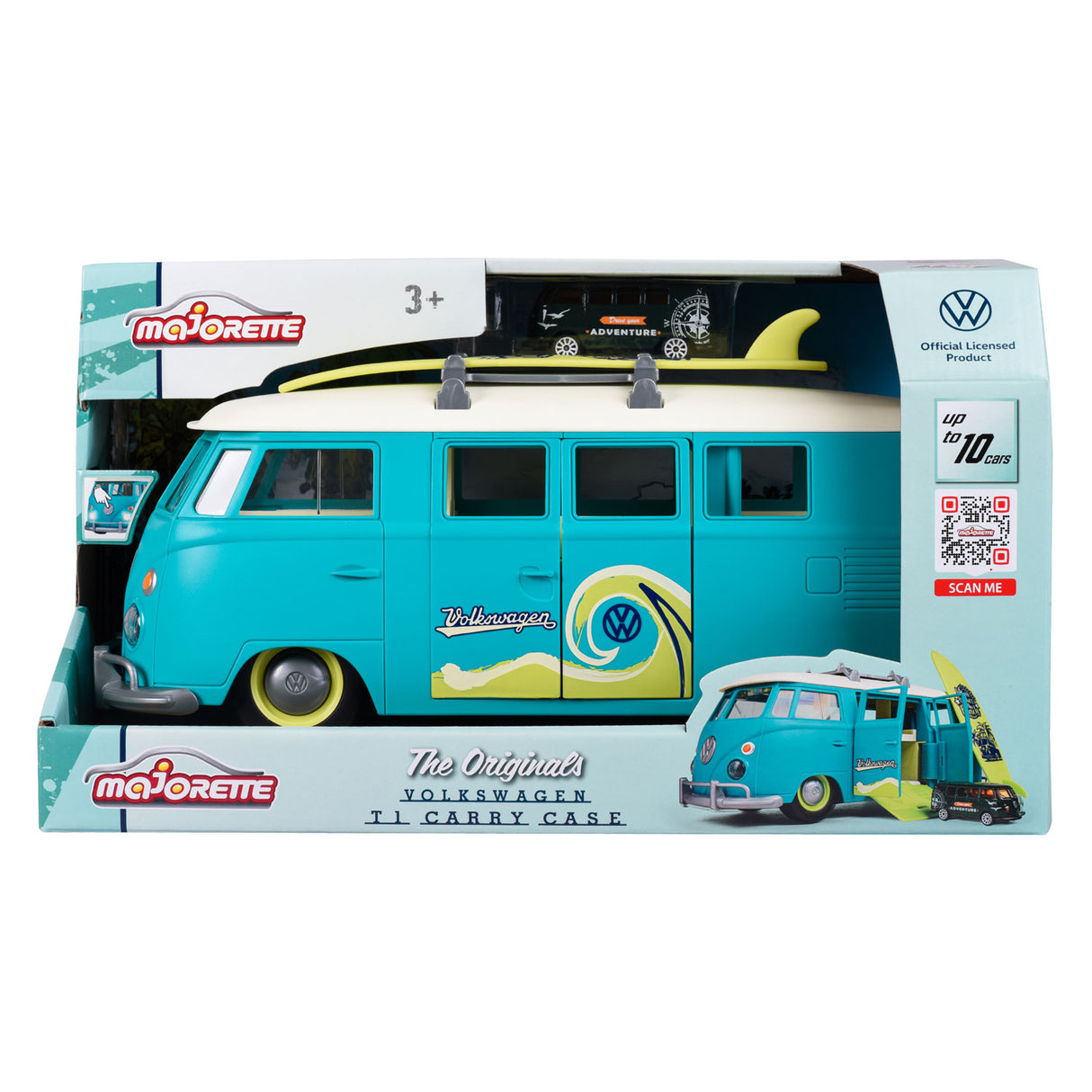 Majorette vw the originals t1 carrier with 1 car