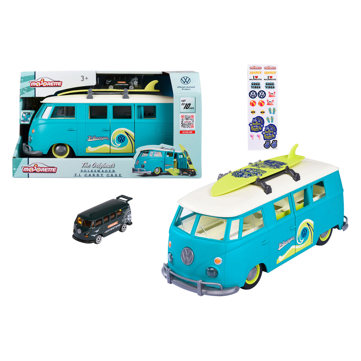 Mallette de transport Majorette VW The Originals T1 avec 1 voiture