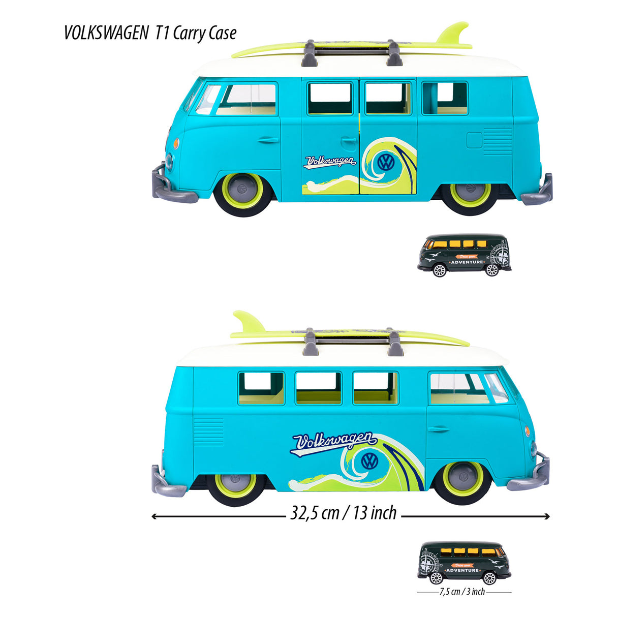 Majorette VW originalerne T1 -bærer med 1 bil