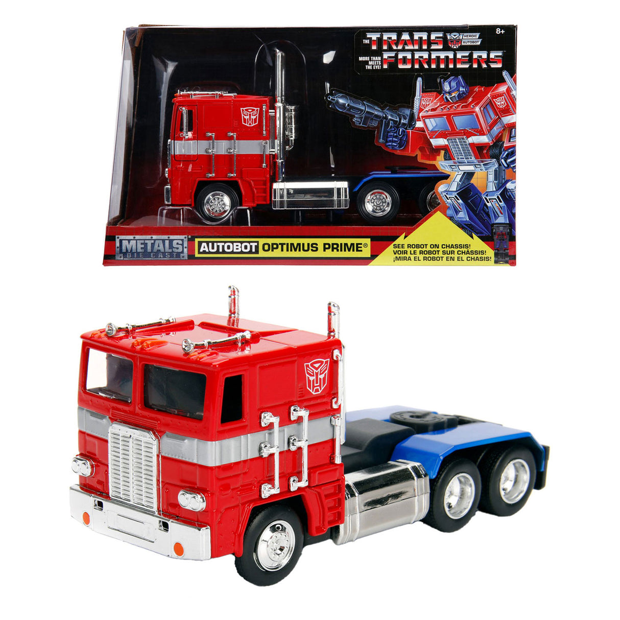 Jada jouets Jada moulé sous pression G1 Optimus Prime 1:24