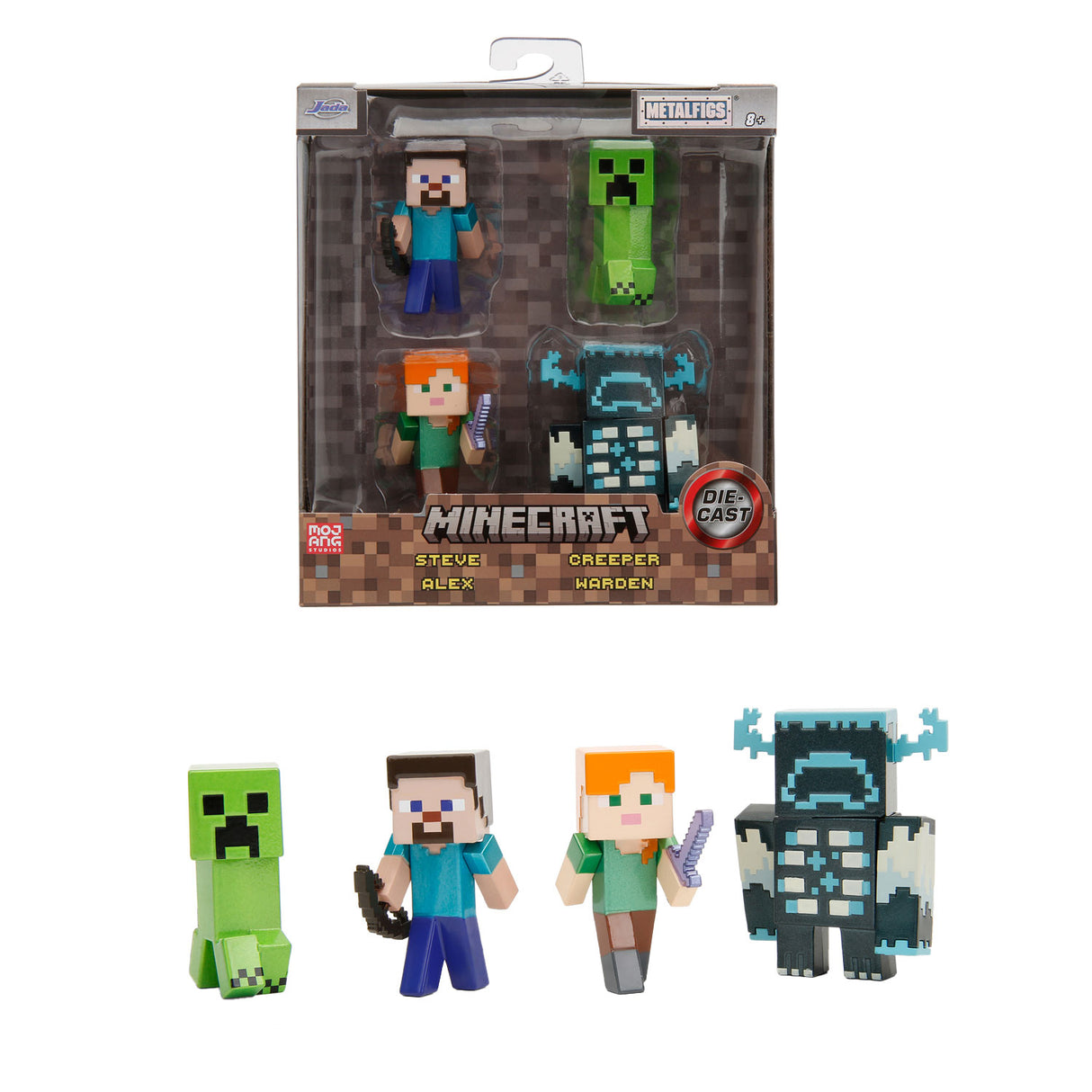 Jada Toys Jada Metalfigs Die-Cast Minecraft-Figuren Welle 9, 4st.