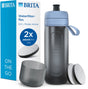 Brita - fill go - gourde active pour adultes - 0,6 l - vert citron - avec 1 cartouche filtrante microdisque - idéale pour les gourdes