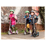 Hudora scooter grande roue step rx205 - noir rouge