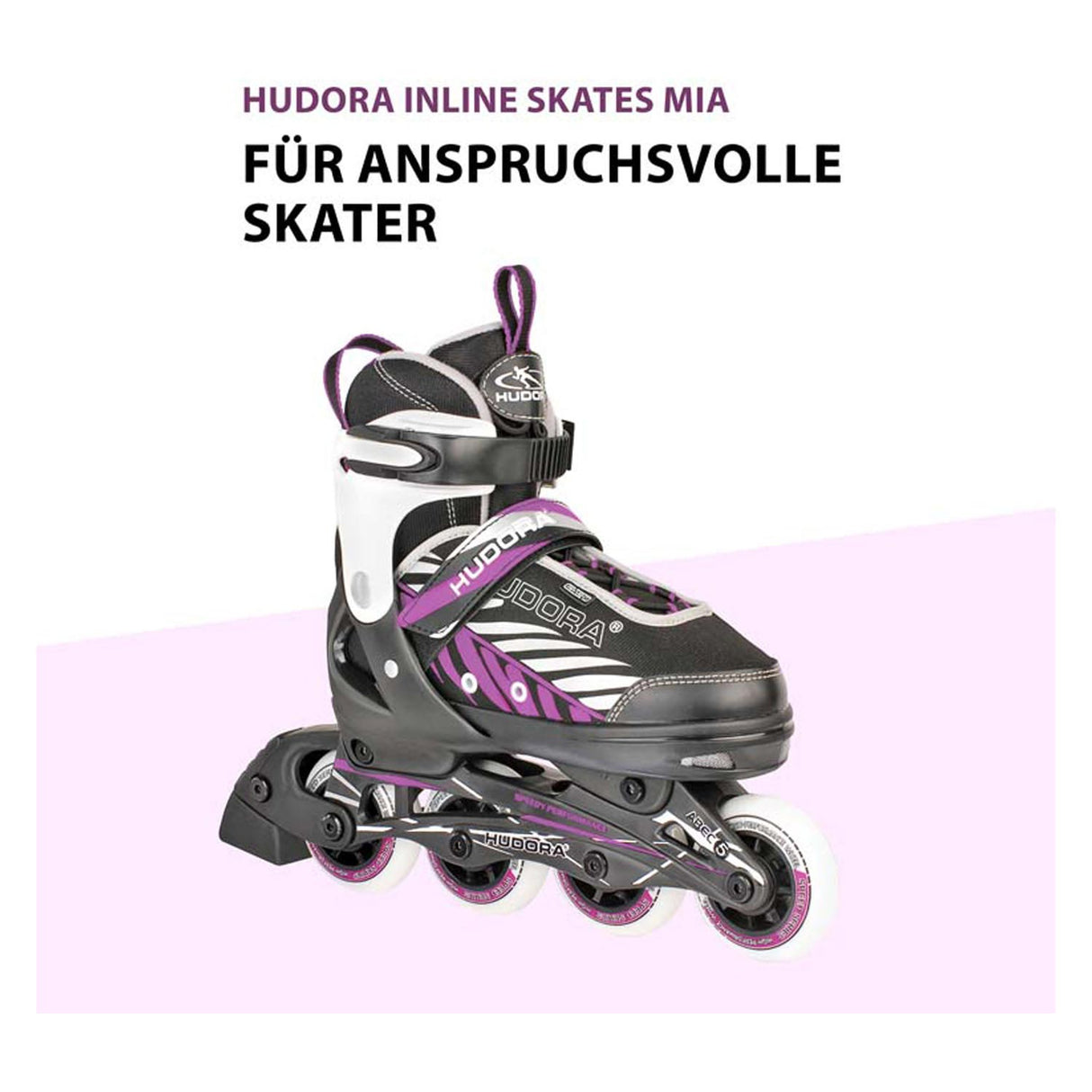 Hudora inline skates 29-32 zwart roze