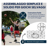 Anneau de basket Hudora en métal avec filet