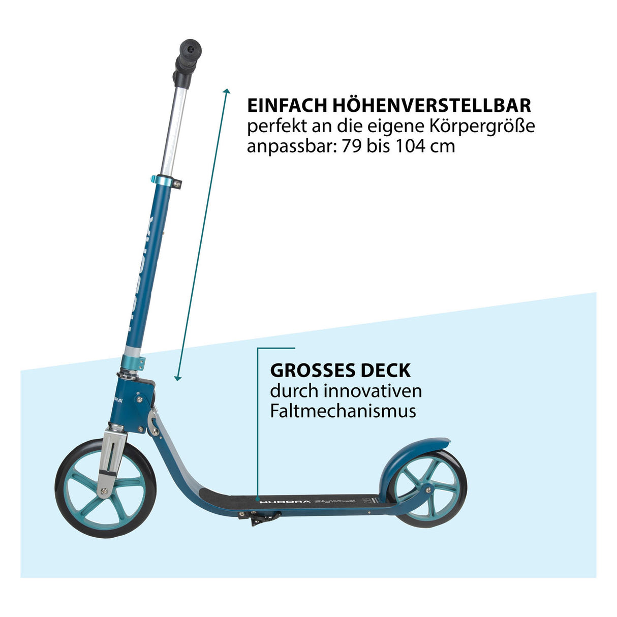 Hudora Hudora Wheel Trin 215 Scooter Step Azure Blue