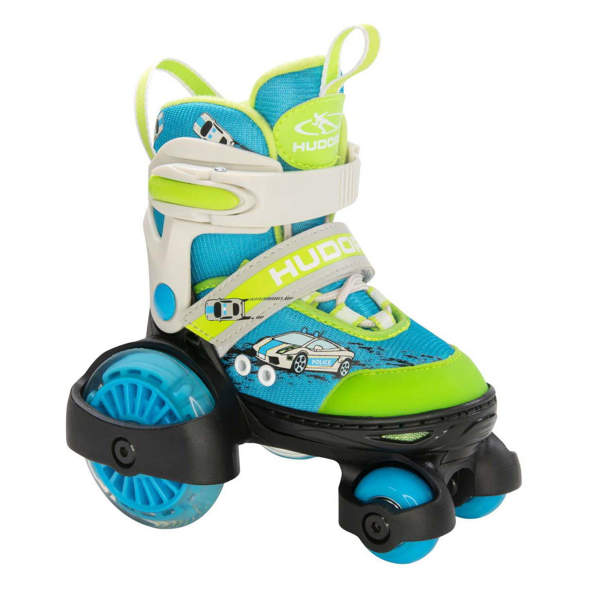 Hudora patins à roulettes ma première voiture quad LED, taille 26-29