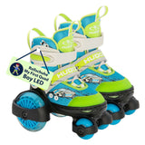 Hudora patins à roulettes ma première voiture quad LED, taille 26-29