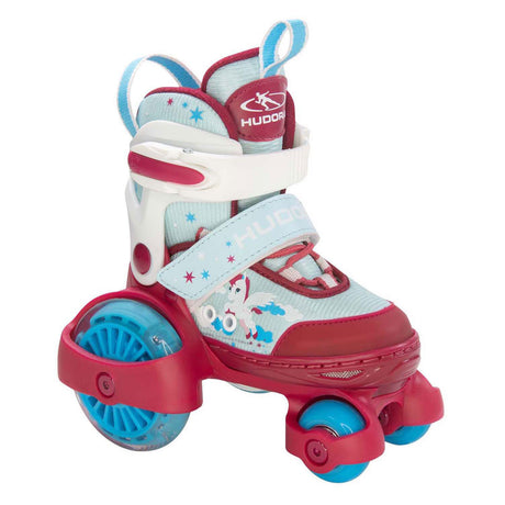 Hudora patins à roulettes ma première licorne quad led, taille 30-33