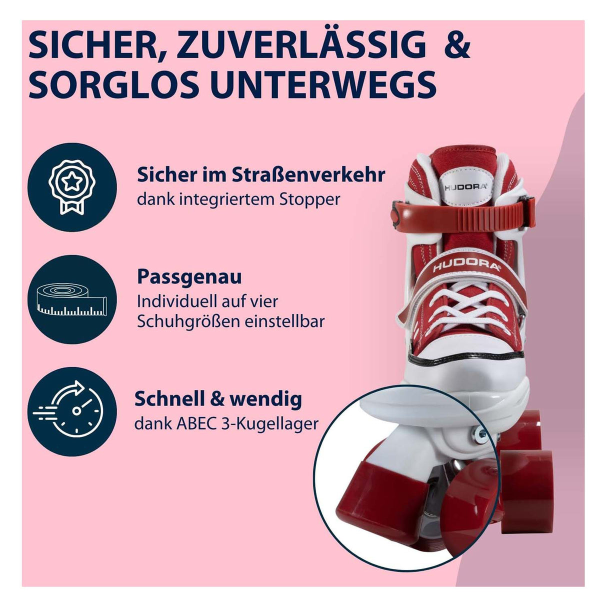 Baskets de patins à roulettes Hudora ambre, taille 36-39