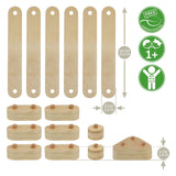 Jeu de balance en bois RC, 15 pièces.