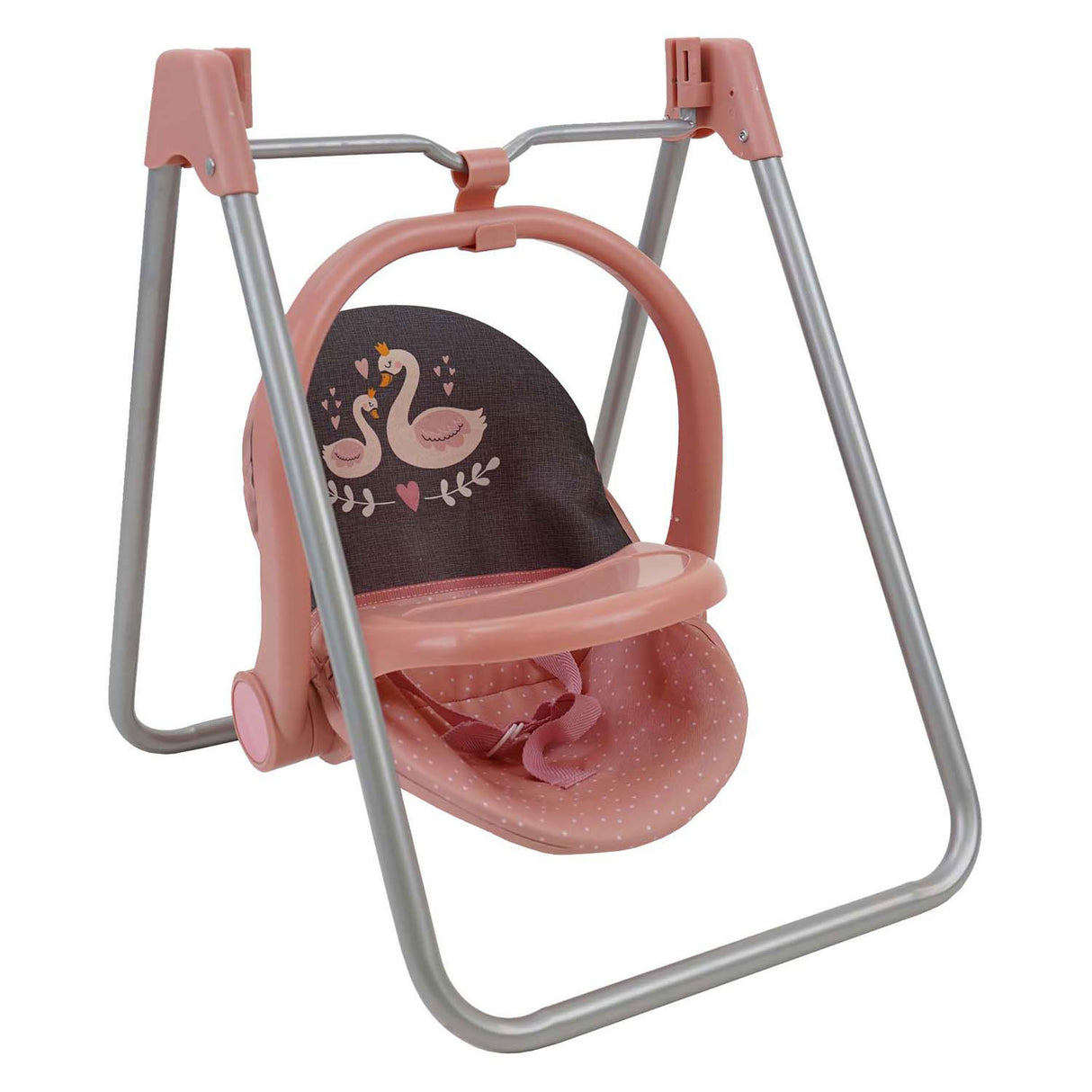 Chaise de poupée 3 en 1, balançoire, siège auto - cygne