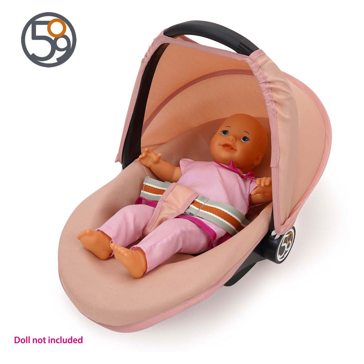 Siège auto pour poupée 3 en 1 - rose
