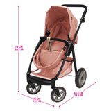 Landau pour poupée 2 en 1 - rose
