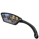 Miroir sur la direction multi-angle de vélo électrique gauche. noir