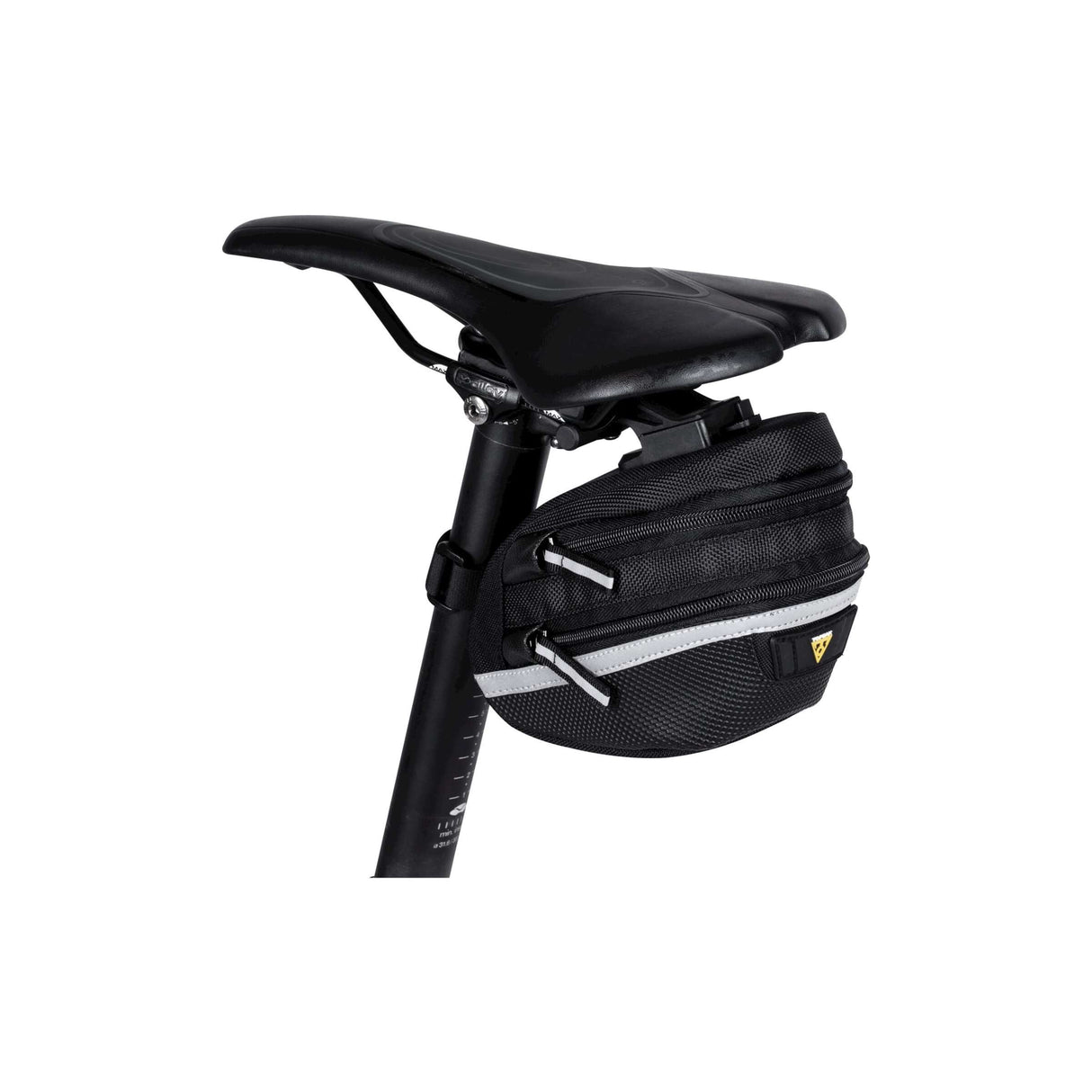Sac à selle topak wp II M, noir, eau -pellent, polyester, adaptateur, 1,25L, QuickClick, réfléchissant, 152g