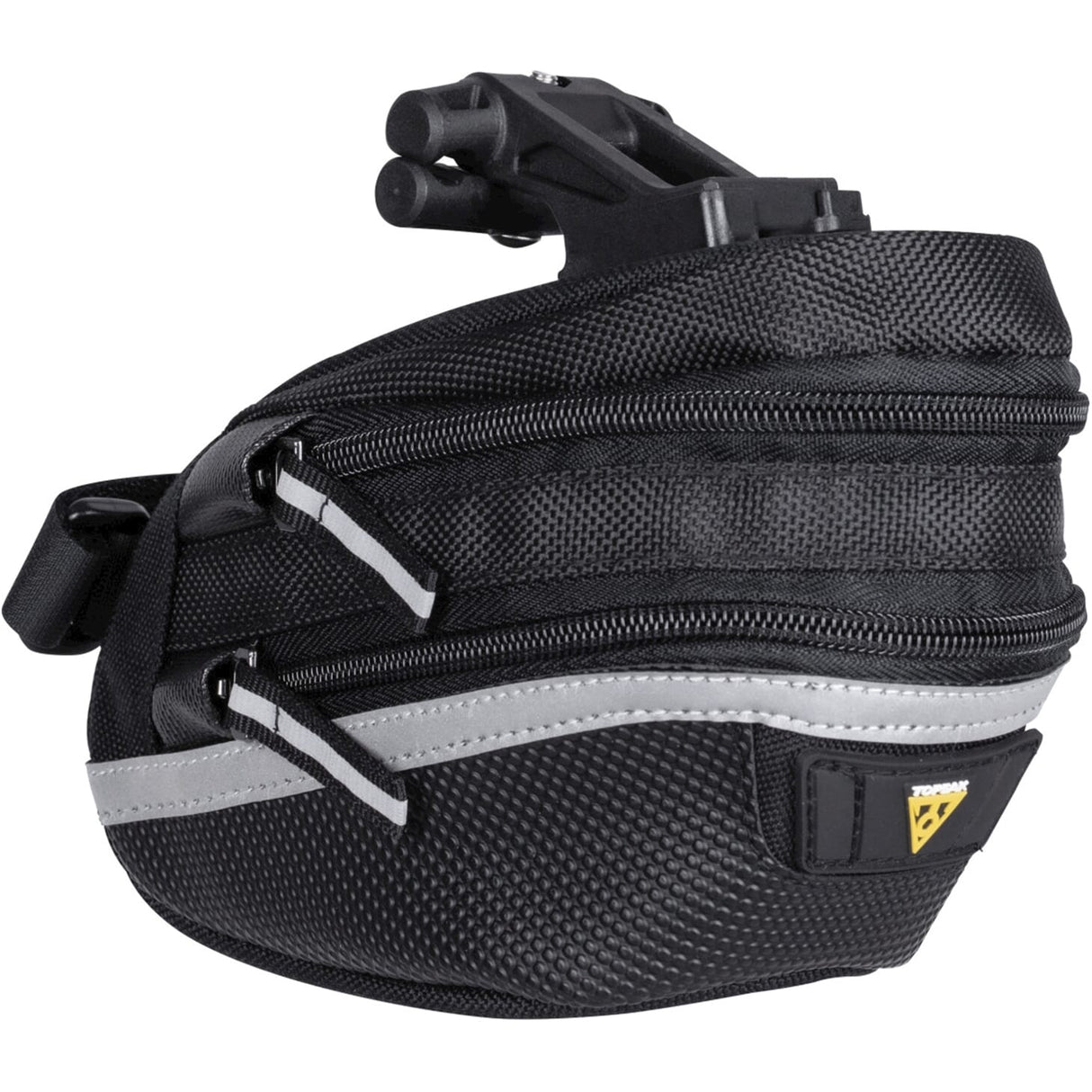 Sac à selle topak wp II M, noir, eau -pellent, polyester, adaptateur, 1,25L, QuickClick, réfléchissant, 152g