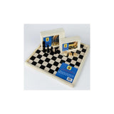 Échiquier et dames Longfield double face en bois - Grand plateau de jeu 40 x 40 cm - Plateau en bois pour jeu d'échecs - Jeu de société classique - Coeur d'ange