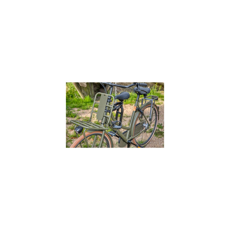 Selle sur tube mirage jantje, y compris les repousses de pied universel - noir