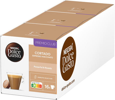 Nescafé dolce gusto cortado expresso macchiato (3x 16 tasses)