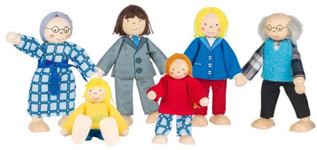 Famille de ville de maison de poupée Goki