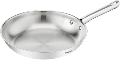 Tefal duetto on b8660434 – poêle à frire – 24 cm – compatible induction – résultat de cuisson croustillant – acier inoxydable premium – poignées rivetées – poêle à frire