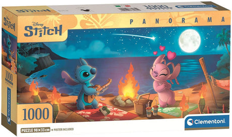 Clementoni - puzzle - 1000 pièces - panorama point disney - boîte compacte
