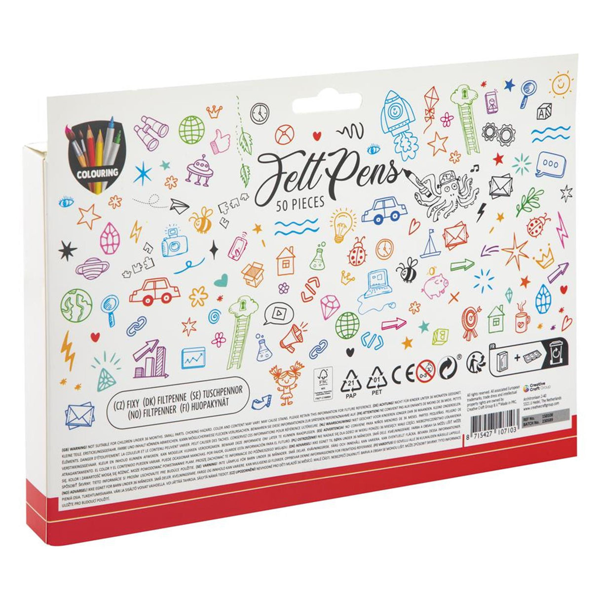 Set de feutres Grafix 50 pièces