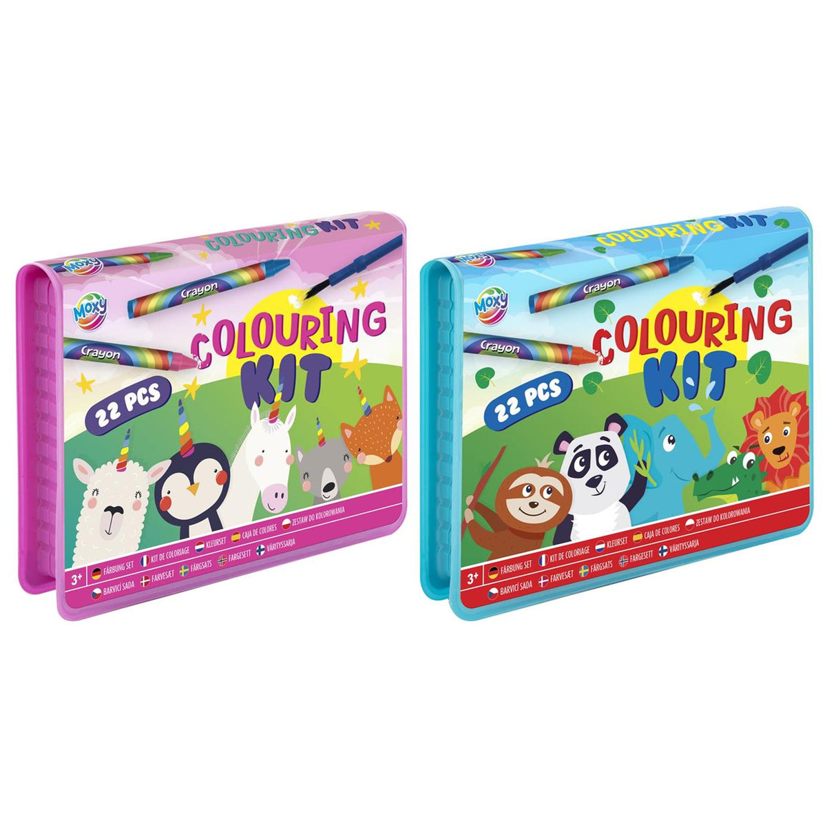 Groupe d'artisanat créatif, petit coffret de couleurs et de peintures, 22 pcs.