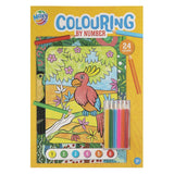 Groupe d'artisanat créatif couleur par numéro avec 6 crayons de couleur