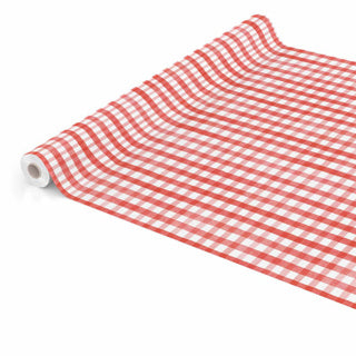 Via chasse nappe PVC 140 cm vichy rouge