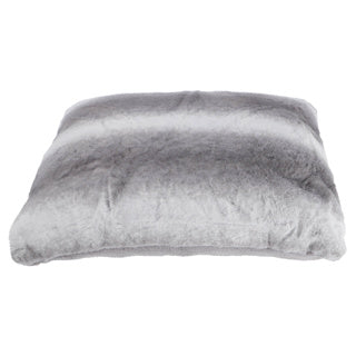 No brand coussin gris 45x45 cm aspect fourrure de lapin | 2 pièces