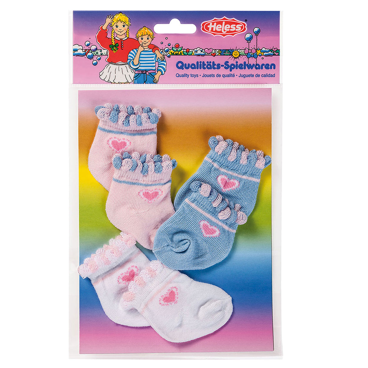 Chaussettes de poupée Heless - 3 paires, 35-46 cm