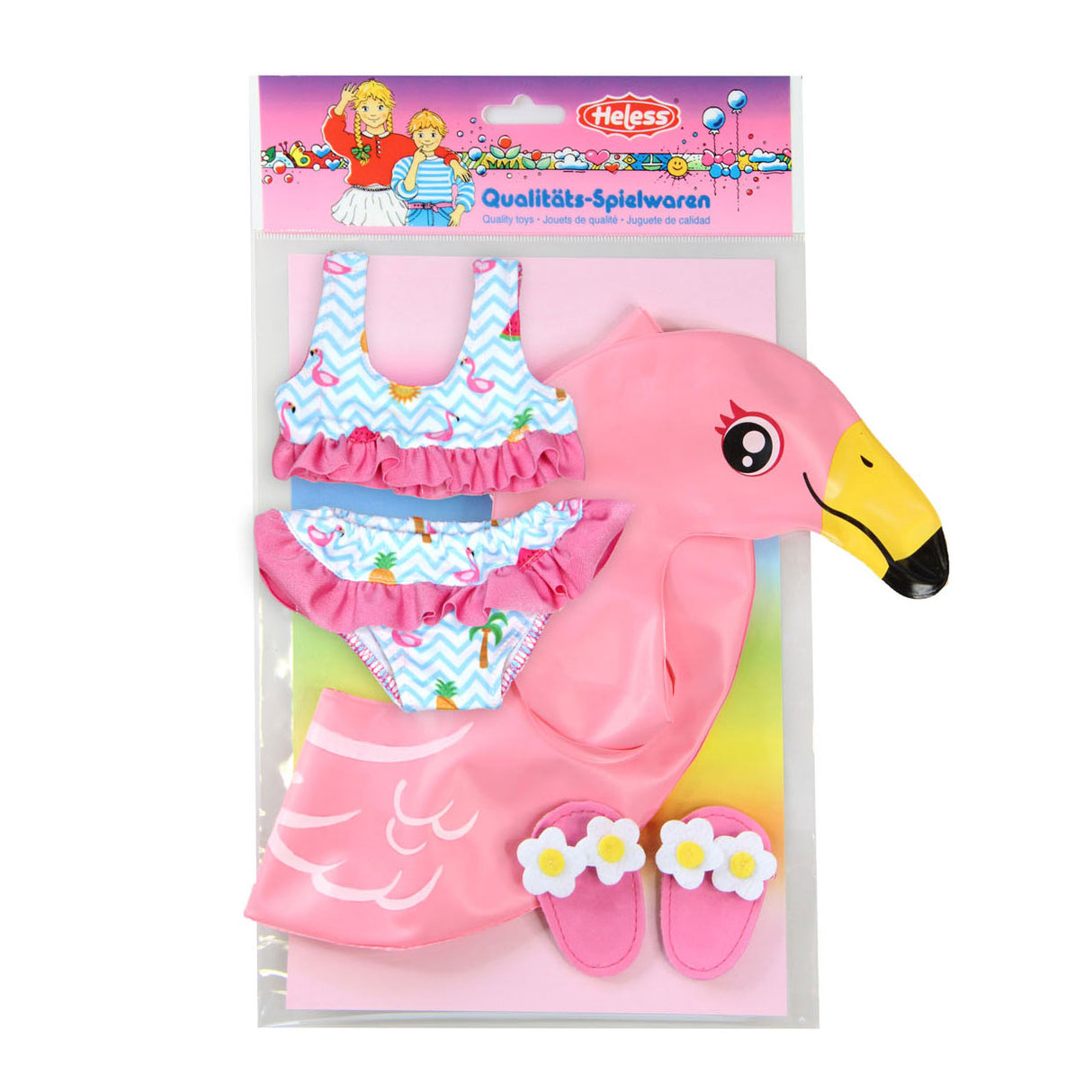 Helzle Spell schwammen Set Flamingo, 35-45 cm