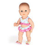 Heless dolls bikini with flamingo slippers, 28-35 cm