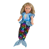 Sirène de robe de poupée avec paillettes, 28-35 cm