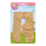 Collants de poupée Heless avec chaussettes - or, 35-45 cm