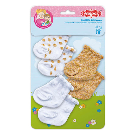 HELSS DOLL SOCKS GLITTER - 3 paires, 28-35 cm